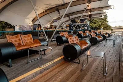 Metal Drum Talkies Sofa