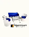 5 SEATER OFFICE RECEPTION METAL DRUM FURNITURE SET